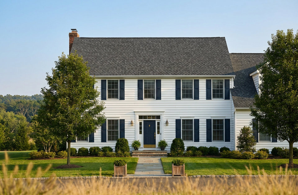 Demo homepage for Ridgeline Roofing & Siding, a sample contractor website
