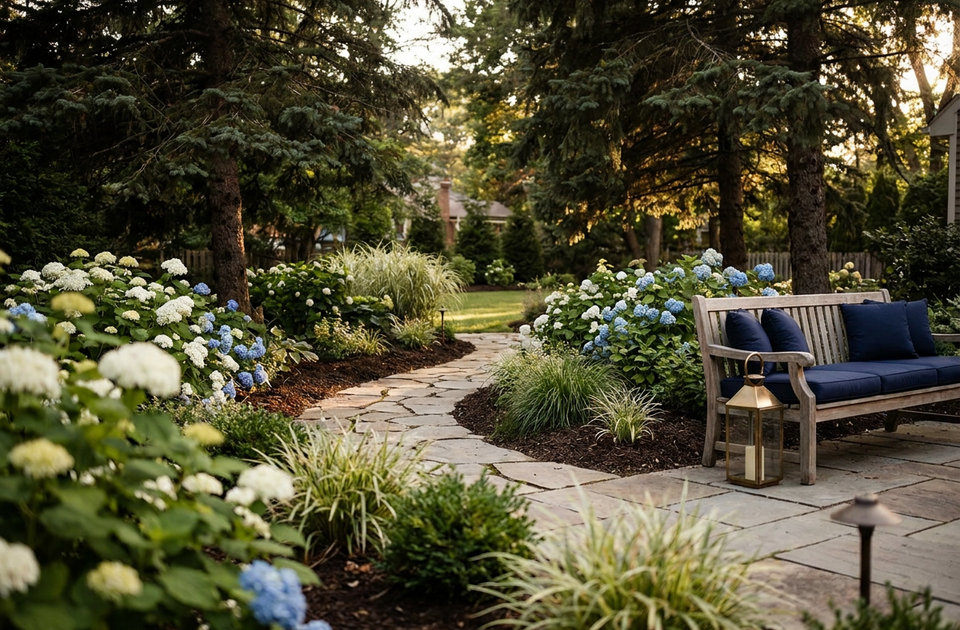 Demo homepage for Pine Barrens Lawn & Garden, a sample landscaping website
